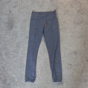 Blue High Waist Leggings with Tapered Fit